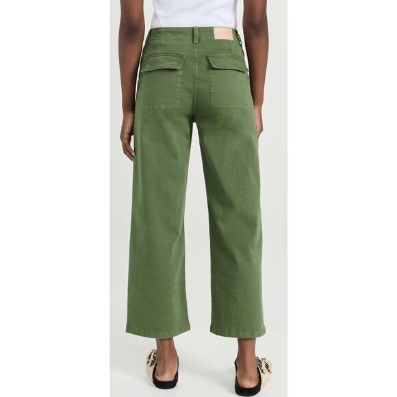 Pistola 29 Army Green Wide Leg Cropped Cargo Utility Pants Sophia $158 - Picture 8 of 8